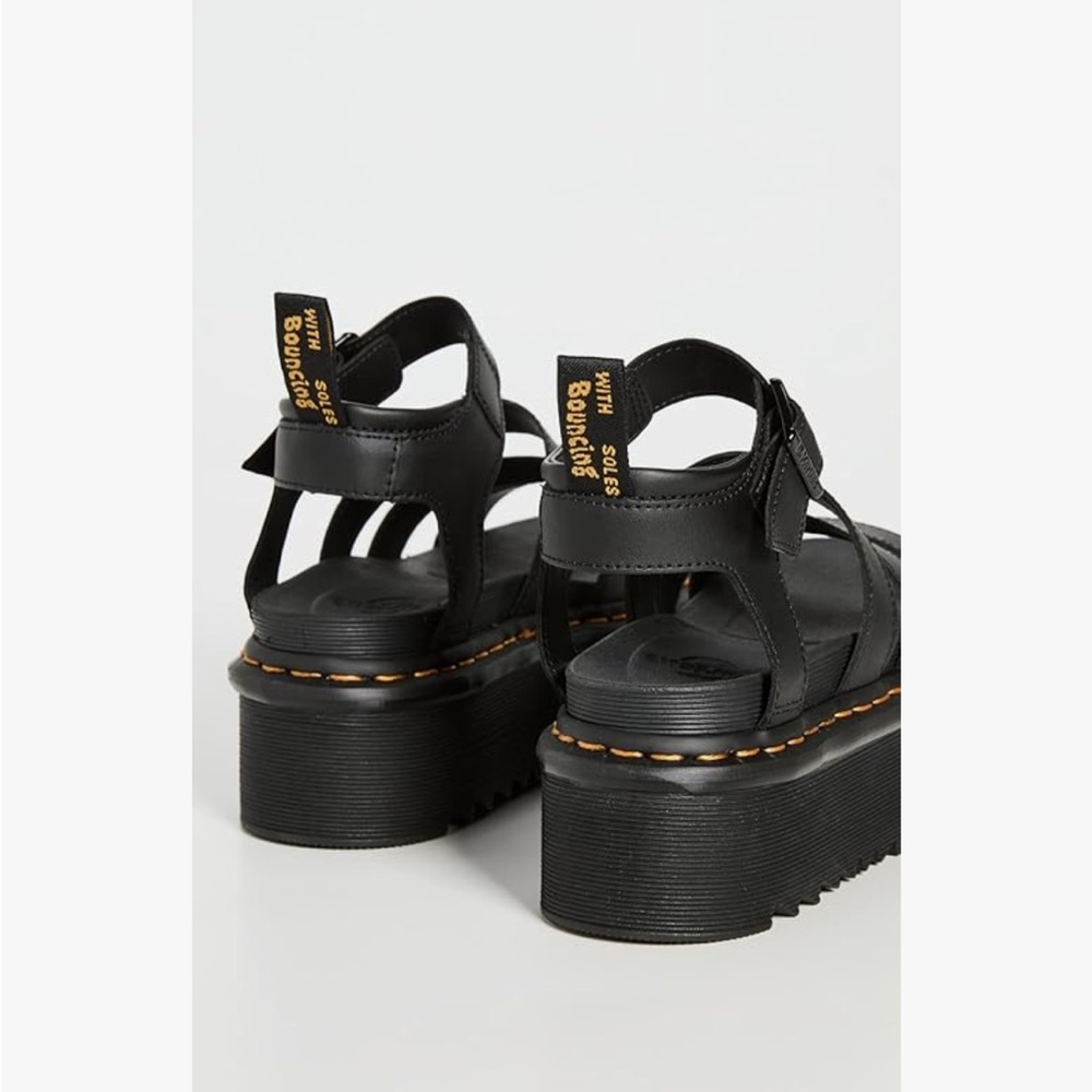 NWOT - Black Dr. Martens Women's Blaire Quad Fisherman Platform Sandal - Picture 3 of 3